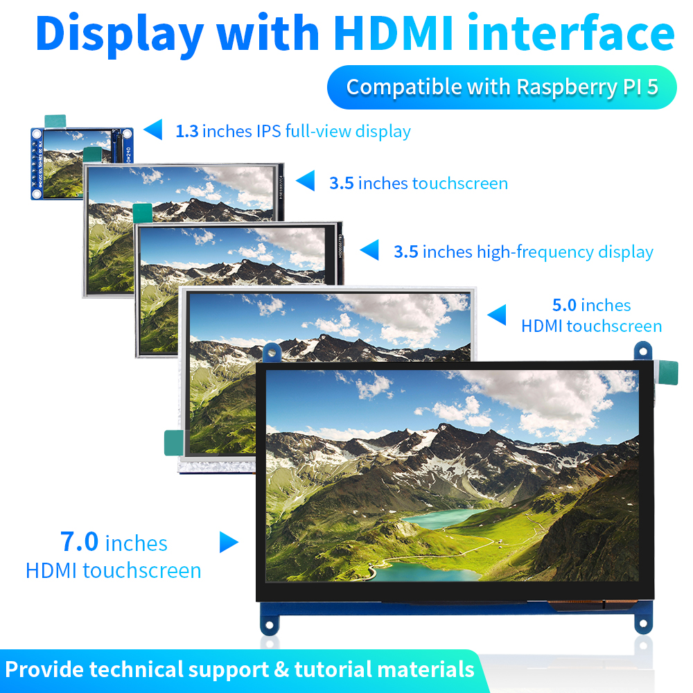 Diy Electronics Raspberry Pi - Keyestudio TFT/HD-MI Colorful Screen Module For