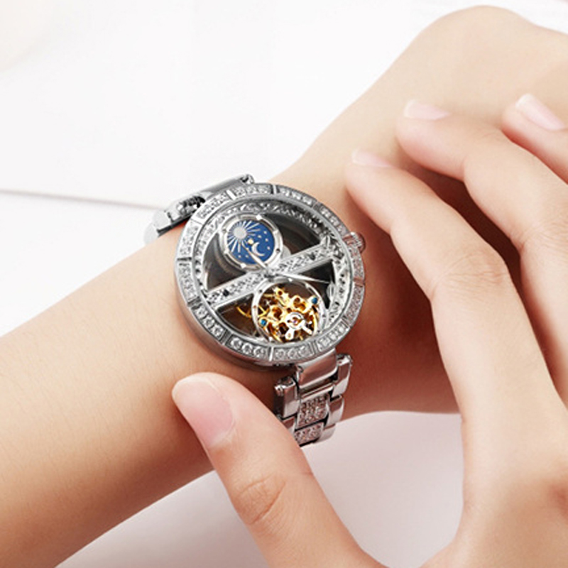 Push Button Tactile - Ladies Watch Automatic Woman Luxury Fashion
