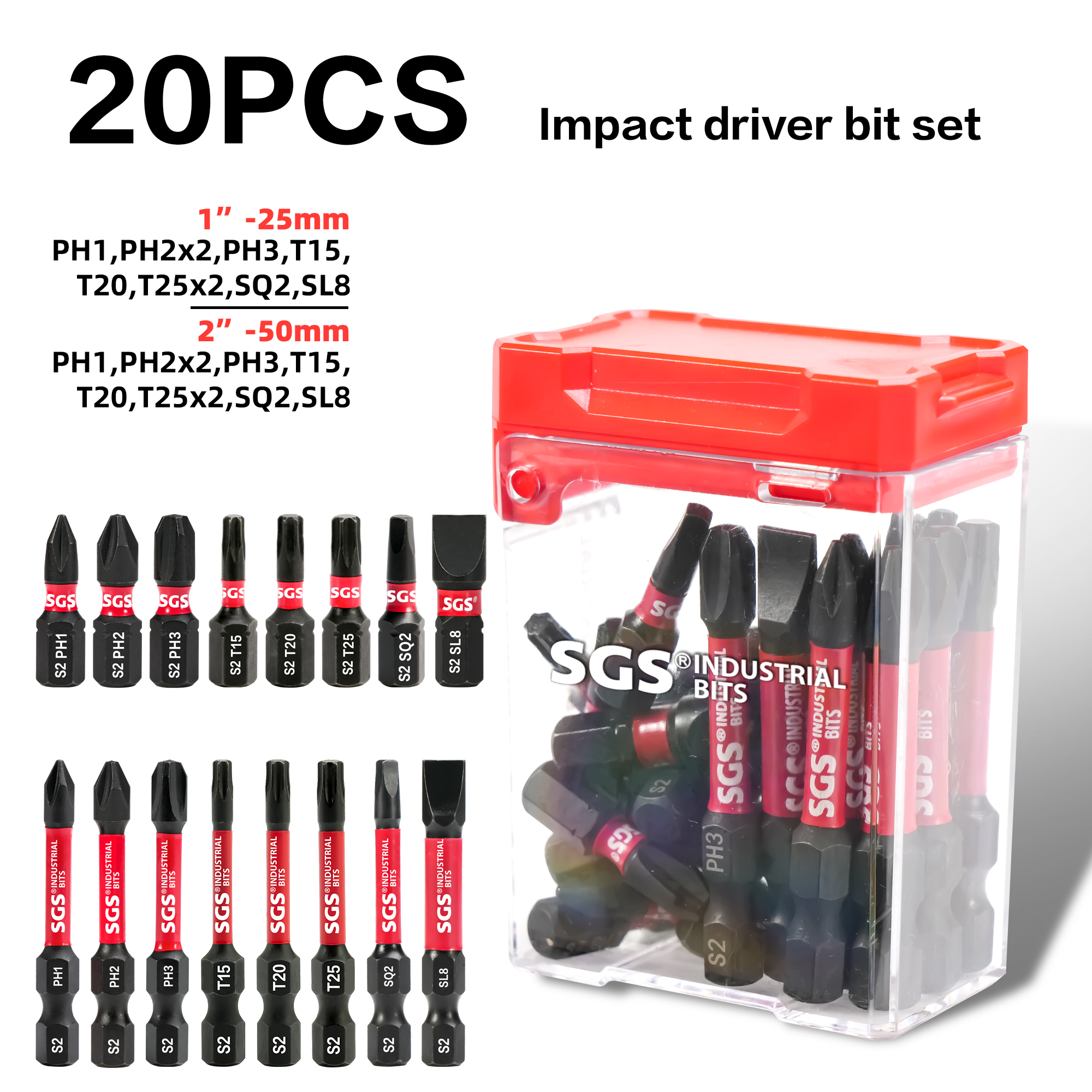 Homemade Diy Electronics - Titan Impact 20-Piece Magnetic Bit Set