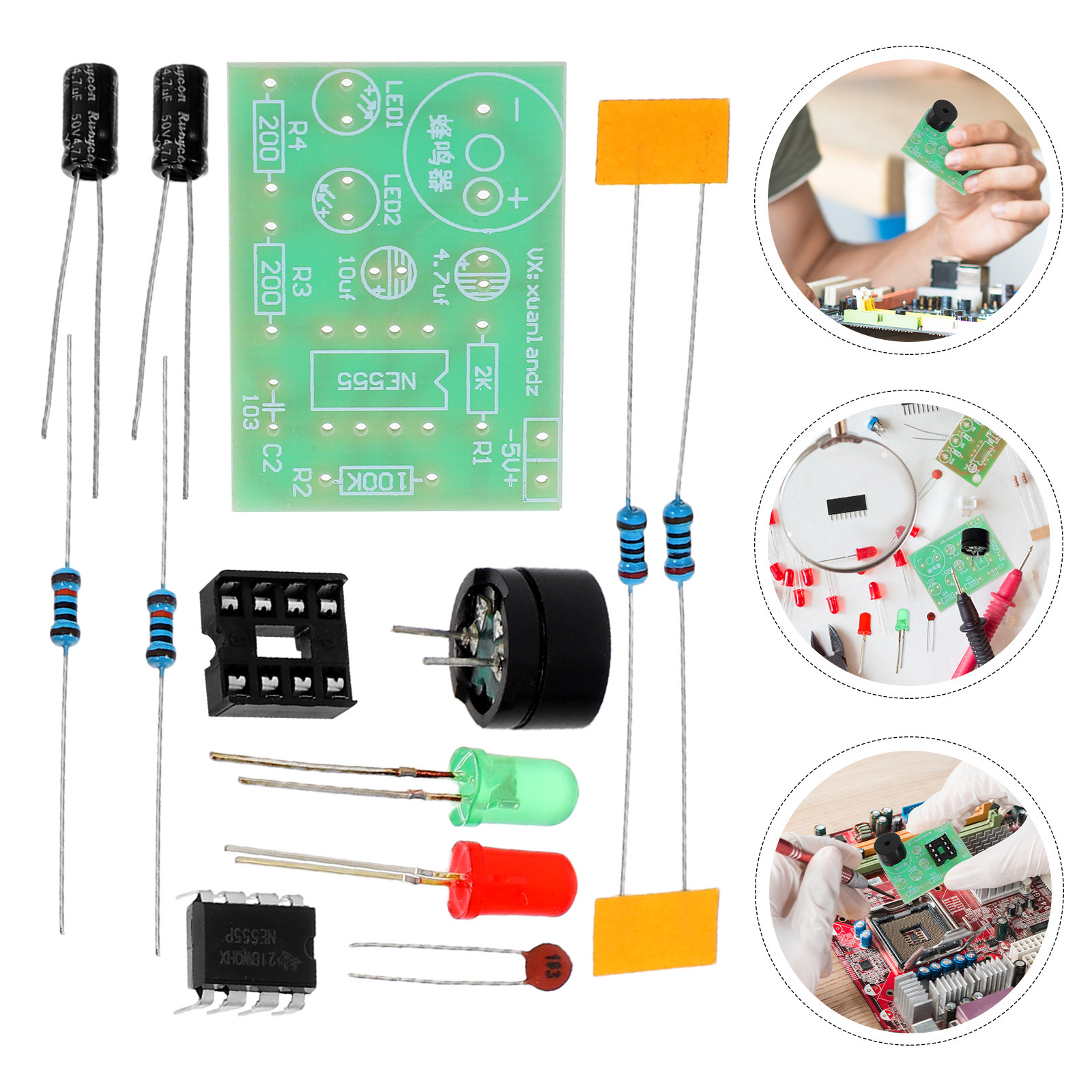 Diy Electronics Circuits - 3Pcs Electronics Training Kit Ne555 Multivibrator