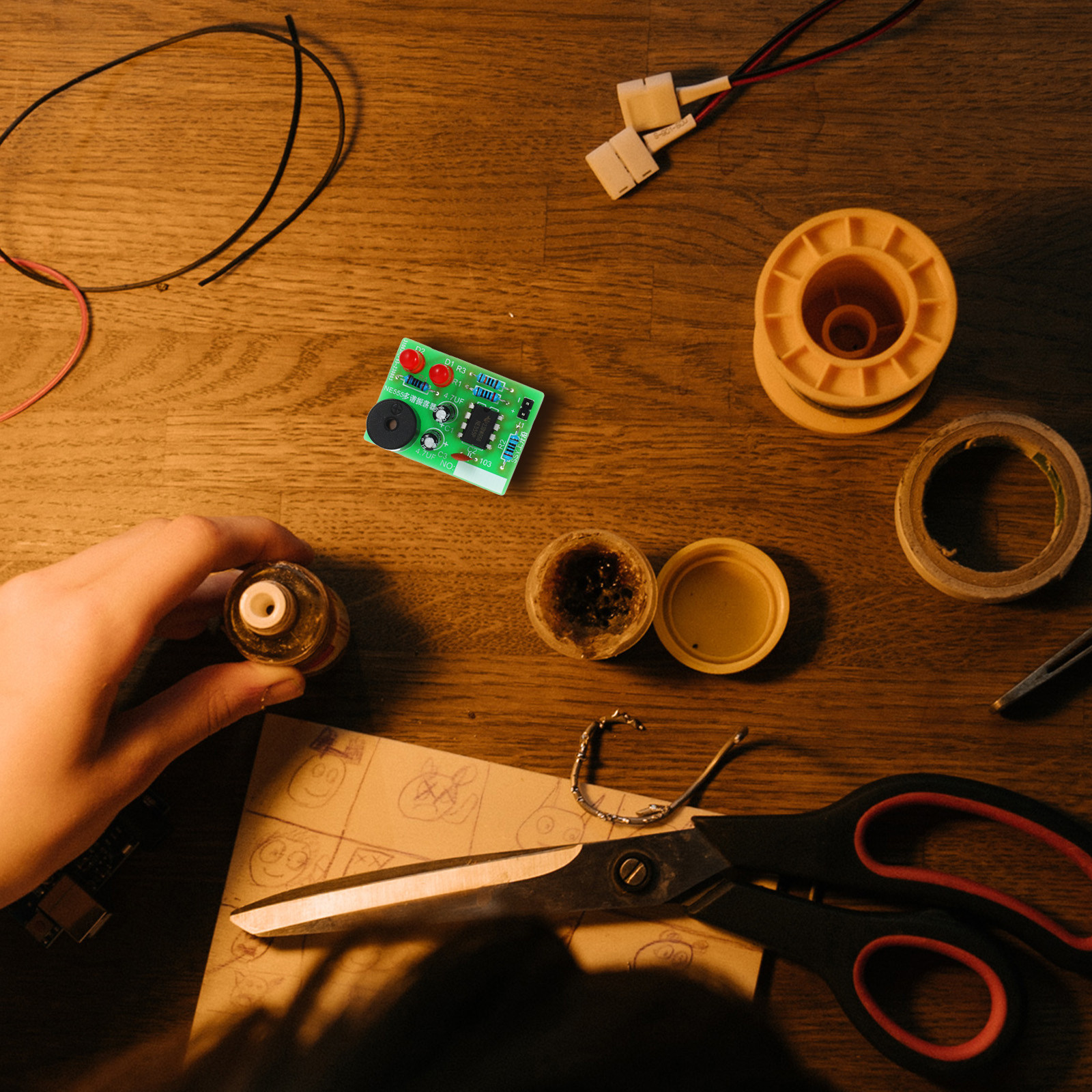 Diy Electronics Projects For Beginners - 5Set Soldering Practice Kit Beginner Circuit