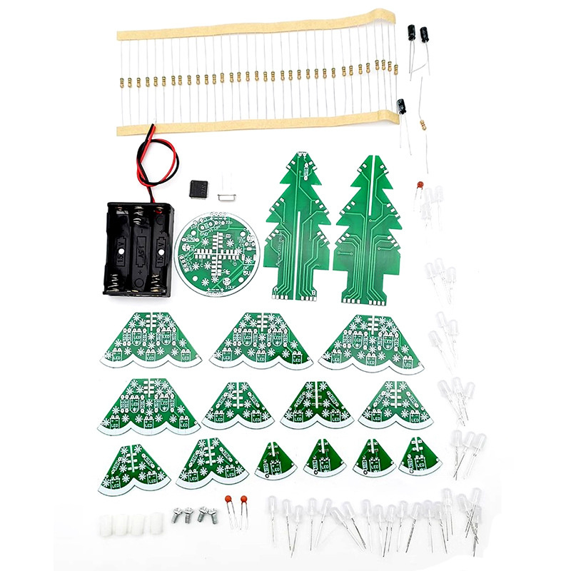 3D DIY Christmas Tree Kit with - đánh giá và giá Diy Electronics Circuits