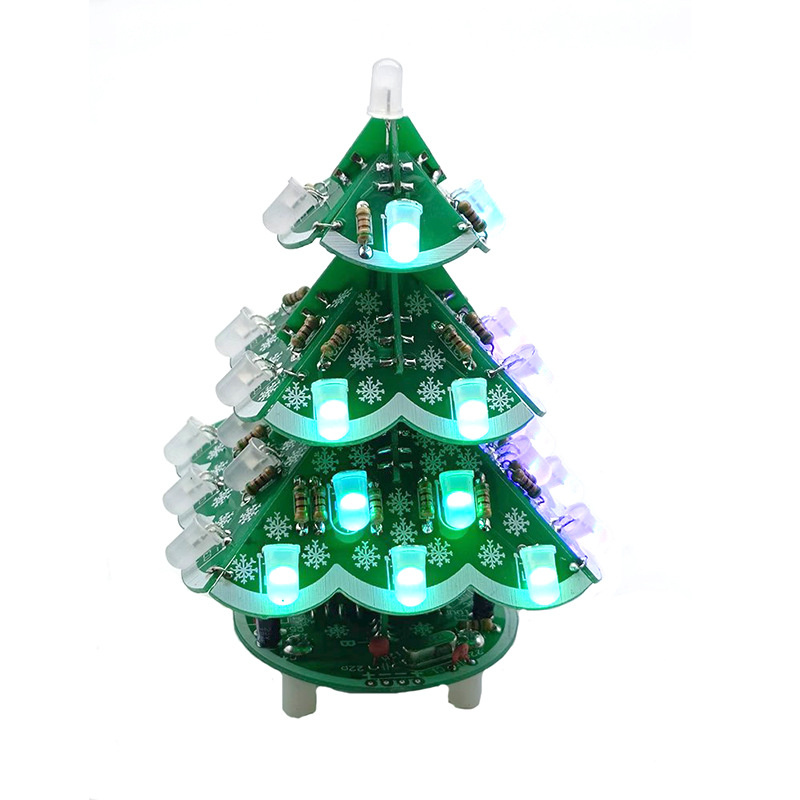 3D DIY Christmas Tree Kit with - đánh giá và giá Diy Electronics Circuits