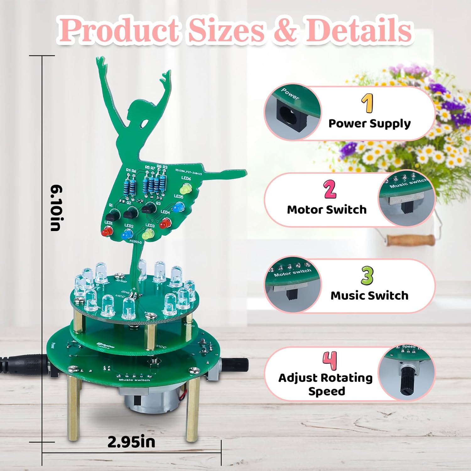 DIY Rotating Ballerina Girl El - đánh giá và giá Diy Electronics Projects For Beginners
