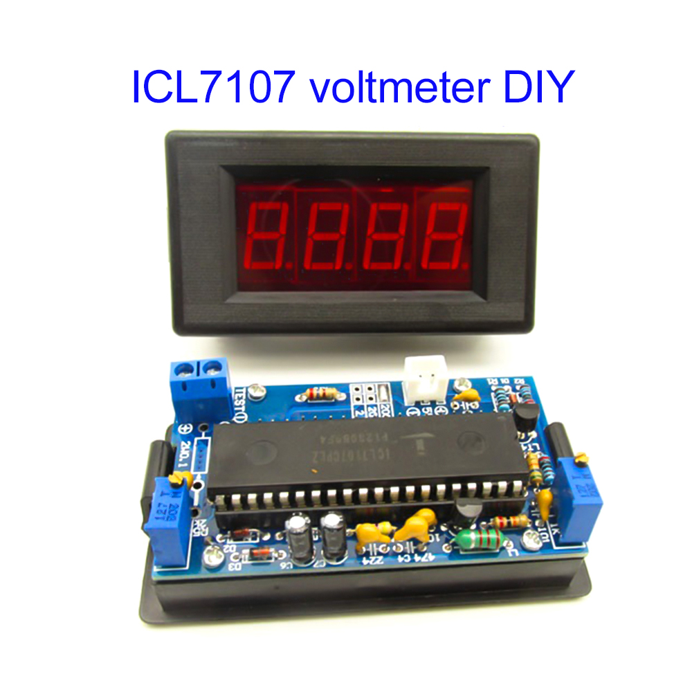 ICL7107 Voltmeter DIY Kit Part - đánh giá và giá Diy Home Electronics Projects