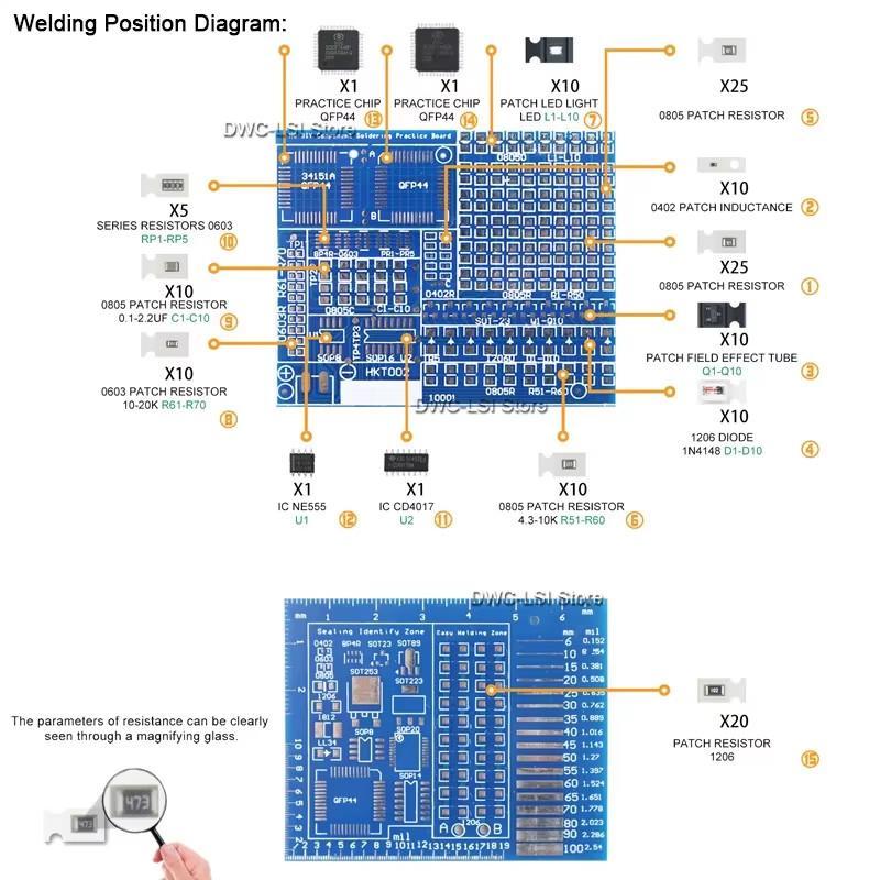 02 Patch Components Electronic - đánh giá và giá Pcb Etching Kit