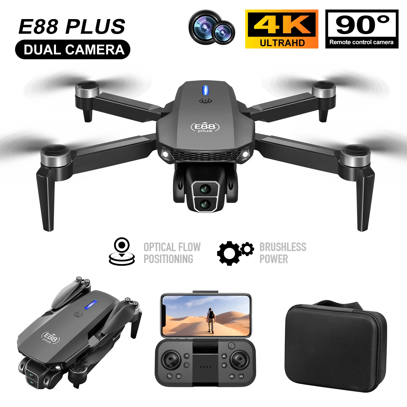New E88 Plus Quadcopter Drone: - đánh giá và giá Diy Drone Electronics