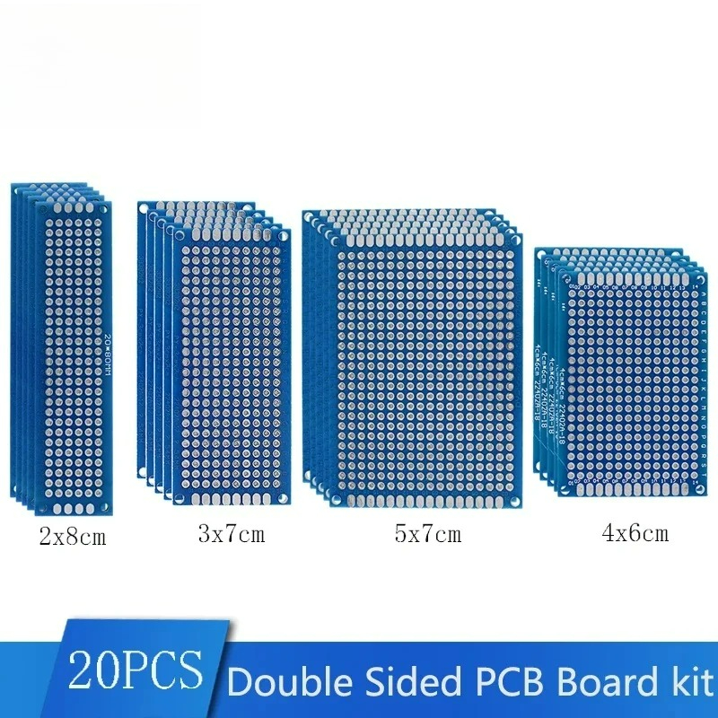 20PCS Blue Double-Sided PCB Pr - đánh giá và giá Diy Electronics Breadboard