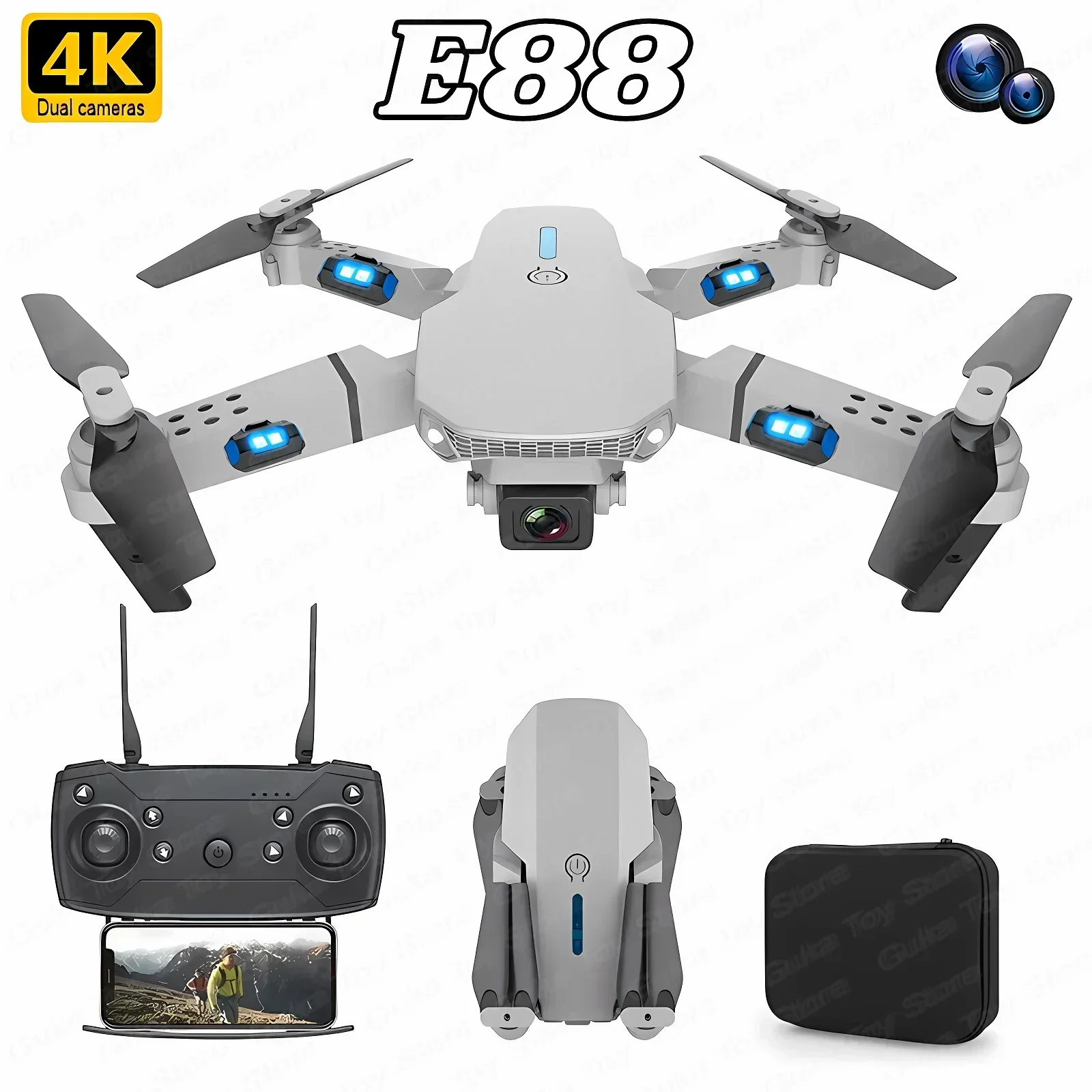 E88 Pro WIFI FPV Drone Wide An - đánh giá và giá Diy Drone Electronics