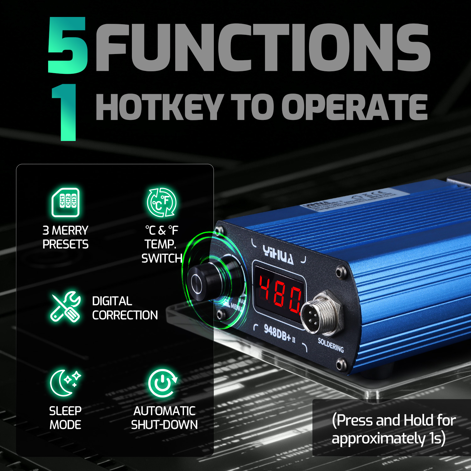 YIHUA 948DB+-II 75W Quick Heat - đánh giá và giá Diy Soldering Station No Electronics