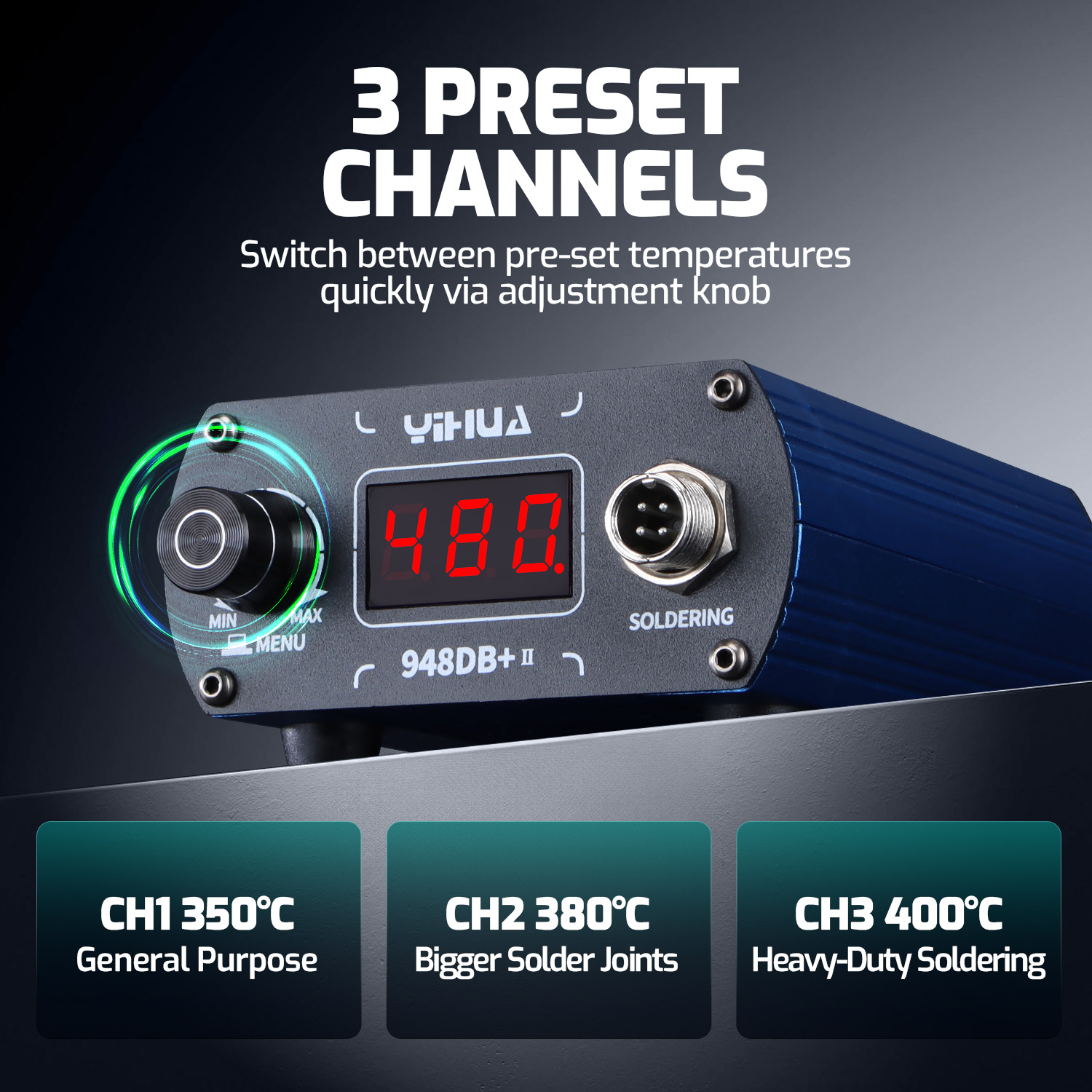 YIHUA 948DB+-II 75W Quick Heat - đánh giá và giá Diy Soldering Station No Electronics