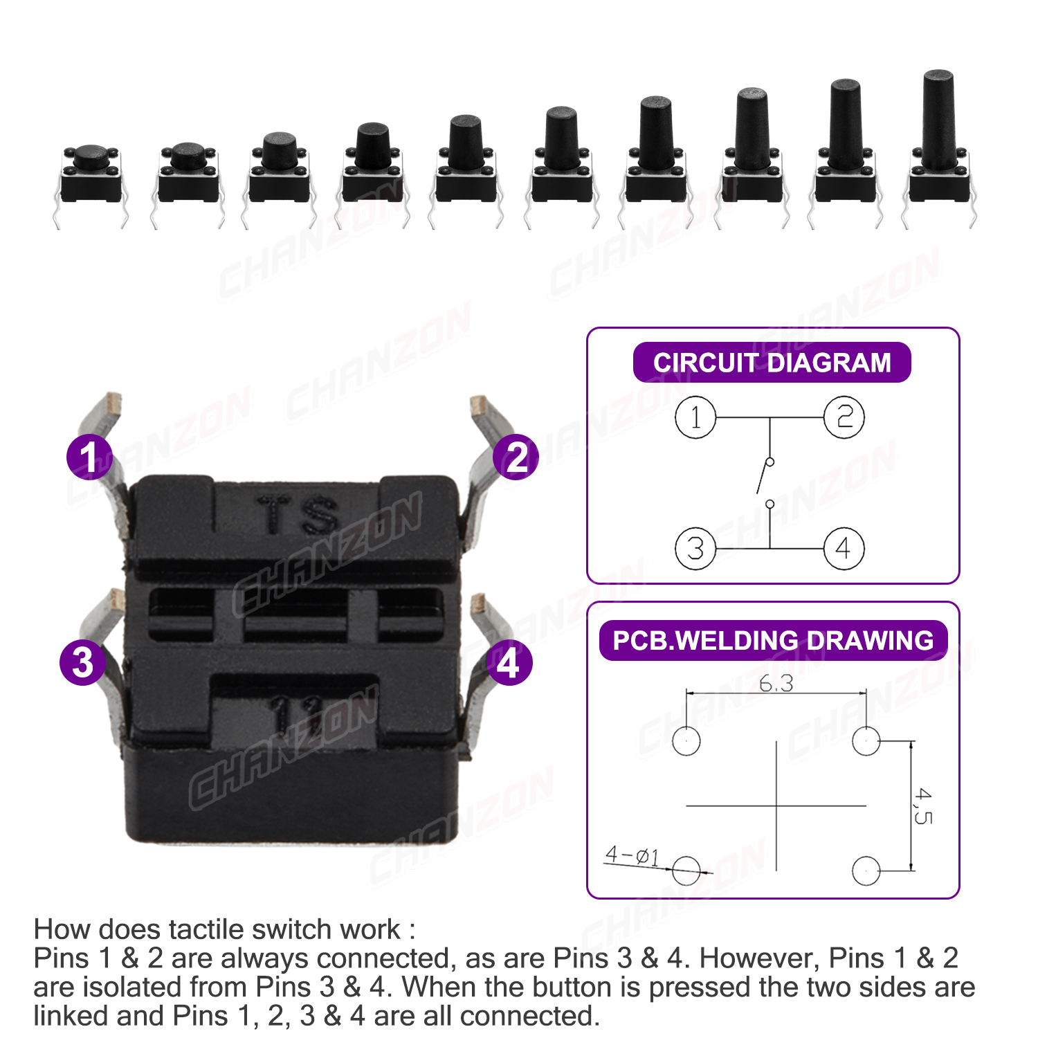 10 Kinds 6x6mm Micro Push Tact - đánh giá và giá Diy Electronics Breadboard