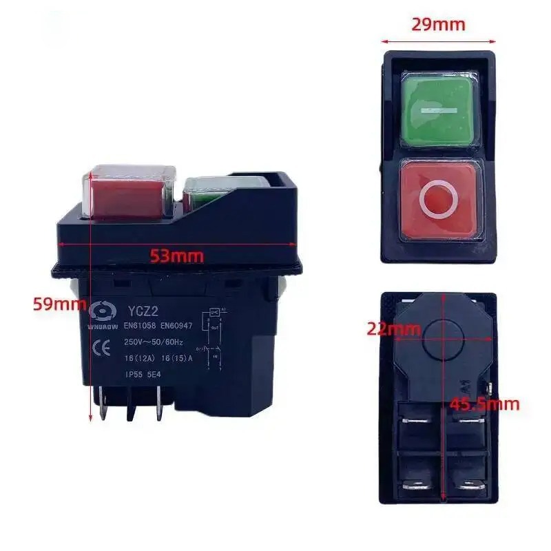 110V/220V  YCZ2 Electromagneti - đánh giá và giá Push Button Tactile