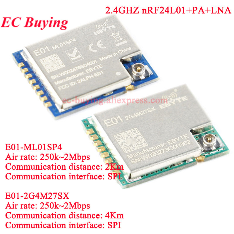 10Pcs/1pc E01-2G4M27SX ML01SP4 - đánh giá và giá Nrf24L01 Module Wireless