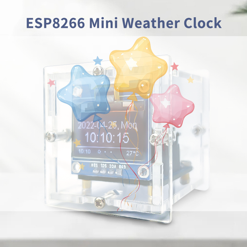 ESP8266 MINI Weather Clock WIF - đánh giá và giá Diy Soldering Station No Electronics