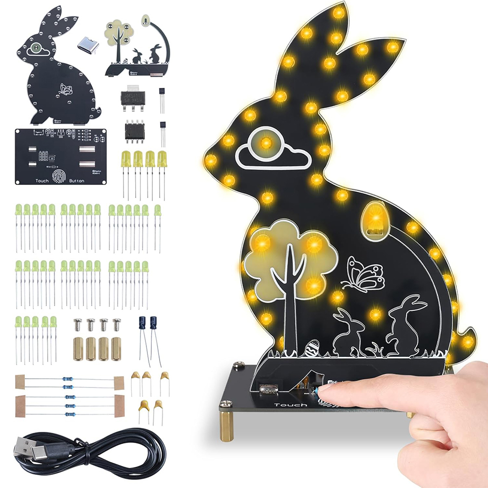 DIY Rabbit Soldering Practice  - đánh giá và giá Diy Electronics Projects For Beginners