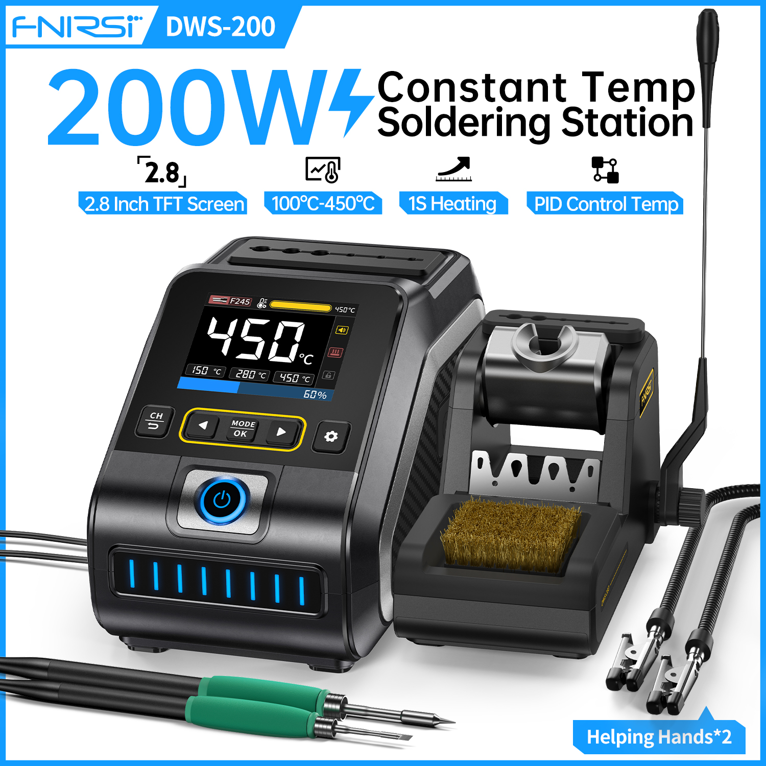 FNIRSI DWS-200 Electronics Sol - đánh giá và giá Diy Soldering Station No Electronics