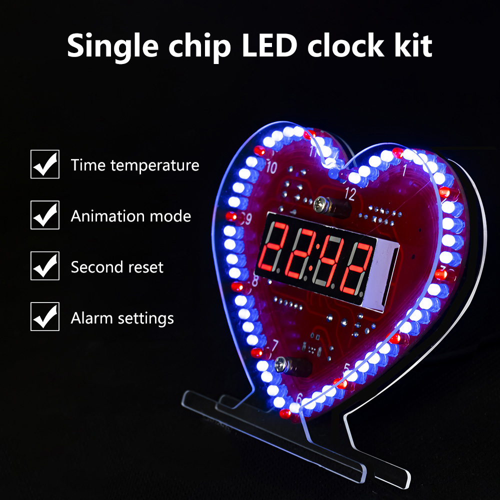 DIY Kits Heart Shaped 4-Digit  - đánh giá và giá Diy Electronics Project