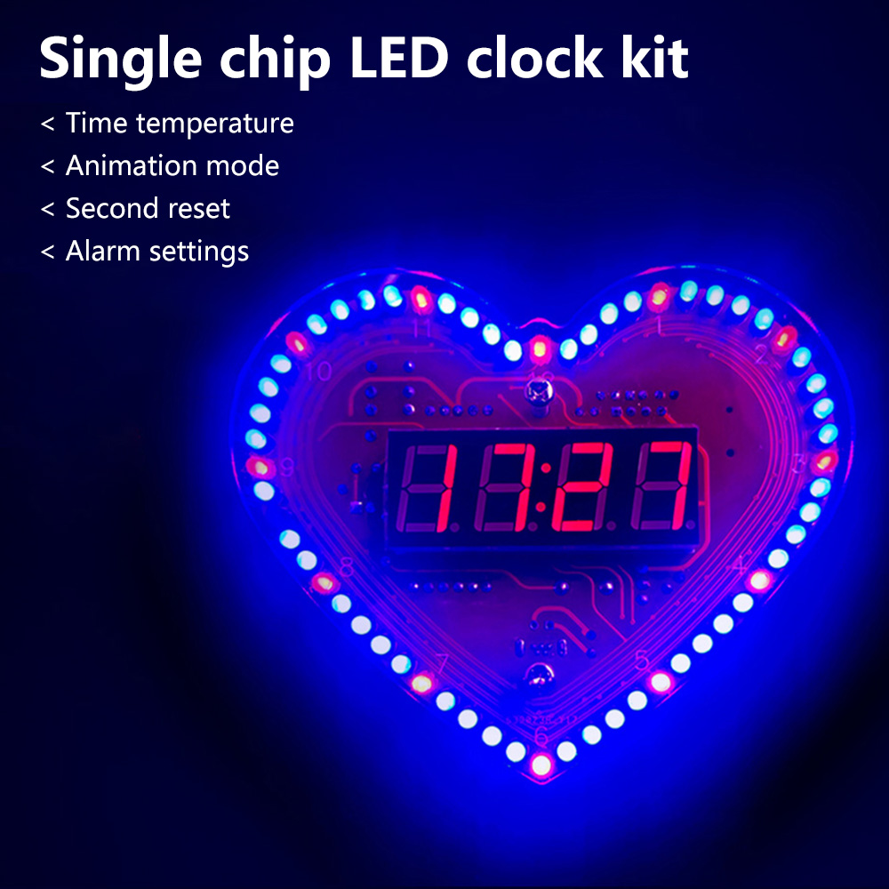 DIY Kits Heart Shaped 4-Digit  - đánh giá và giá Diy Electronics Project