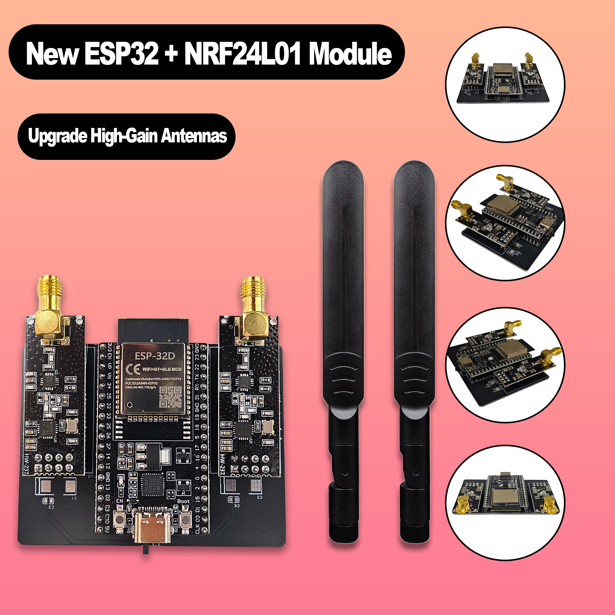 New ESP32 DevKitC + NRF24L01 P - đánh giá và giá Nrf24L01 Module Wireless