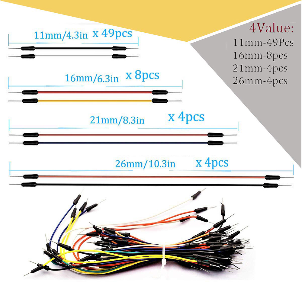 Breadboard Jumper Wire Kit wit - đánh giá và giá Diy Electronics Breadboard