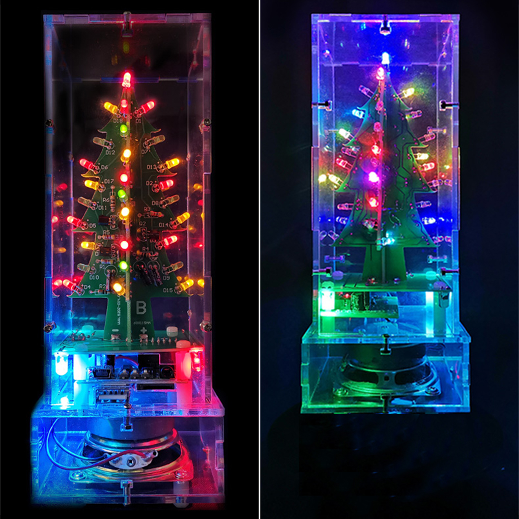 LED Colorful Christmas Tree DI - đánh giá và giá Diy Electronics Circuits