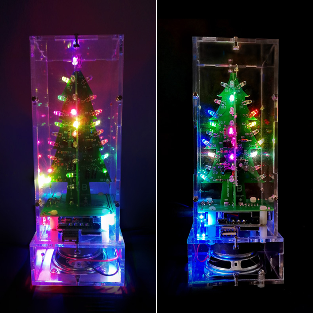 LED Colorful Christmas Tree DI - đánh giá và giá Diy Electronics Circuits