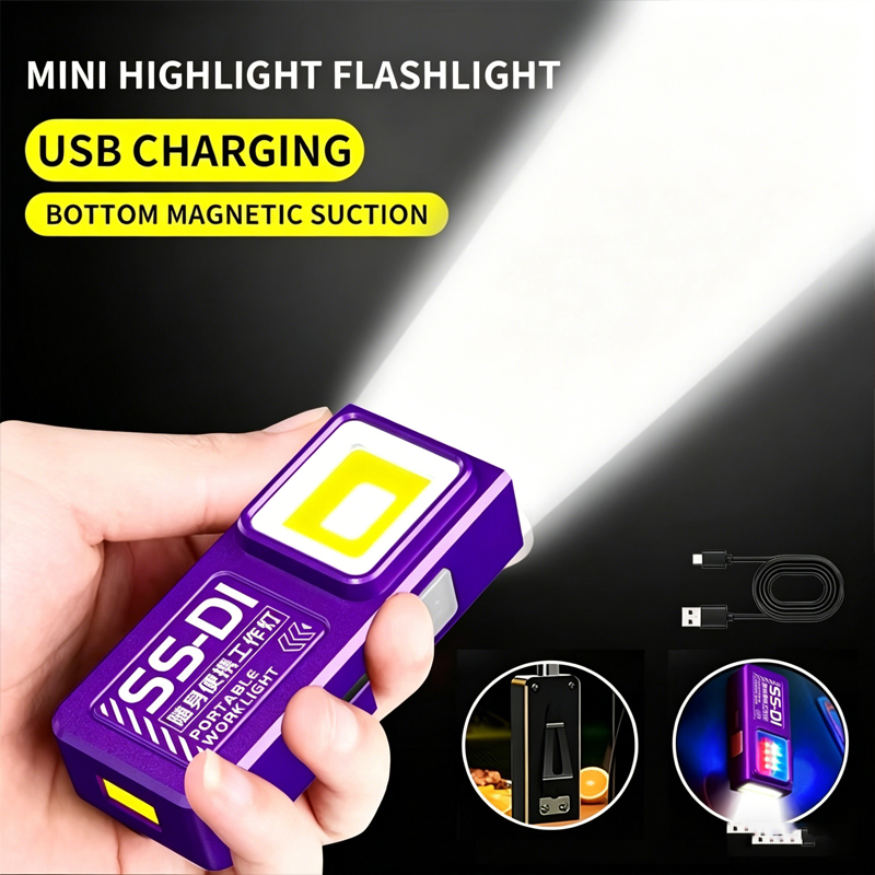Mini COB LED Flashlight USB C  - đánh giá và giá Diy Lamp Electronics