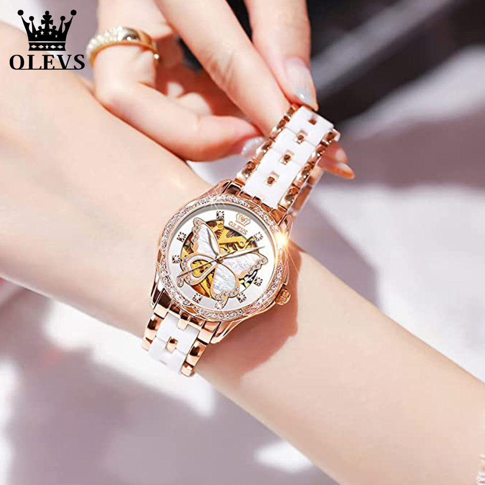 OLEVS Women's Automatic Watche - đánh giá và giá Push Button Tactile