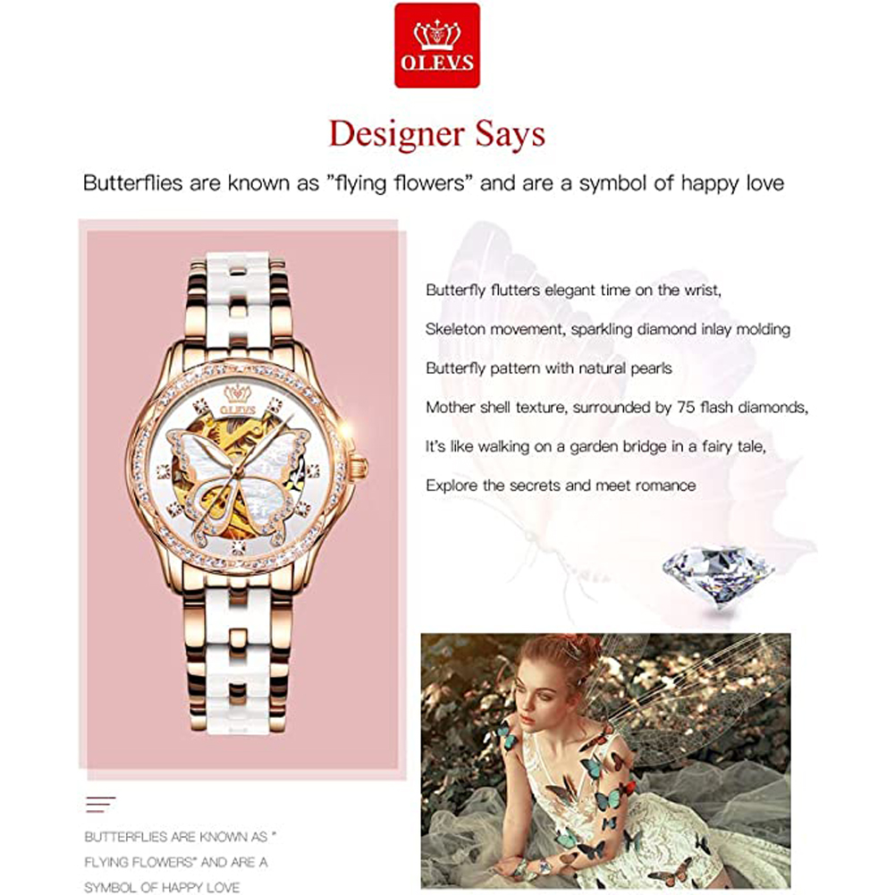 OLEVS Women's Automatic Watche - đánh giá và giá Push Button Tactile